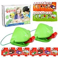 Los mejores  - Tic Tac Tongue Catch Bugs Game - Chameleon Sticking Out Tongue- Quick To Lick Cards Toy Set-Joint Take Card-Eat Pest Car…
